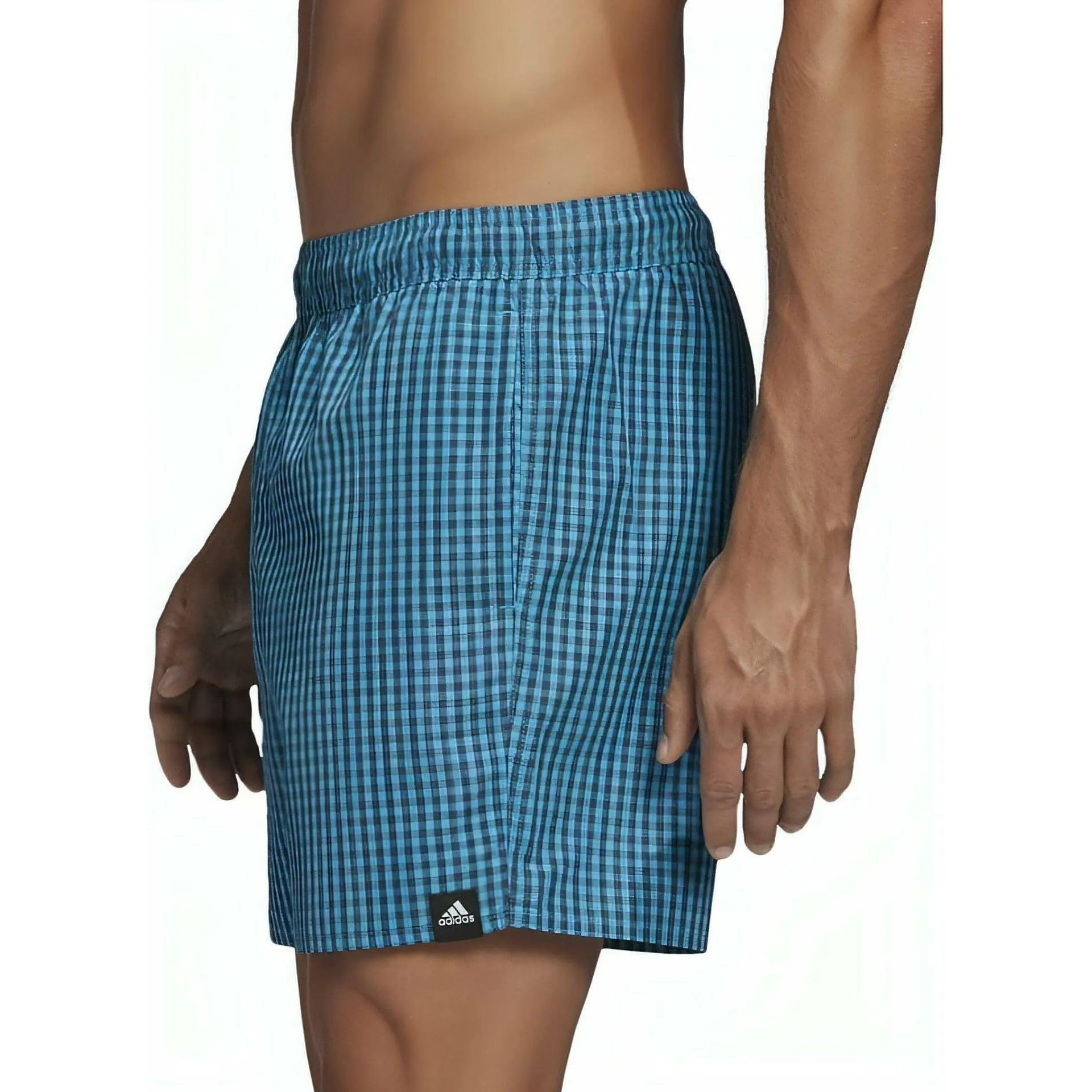 adidas Check CLX Mens Swim Shorts - Blue