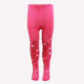 Barbie Printed Knitted Tights For Baby Girls - Pink