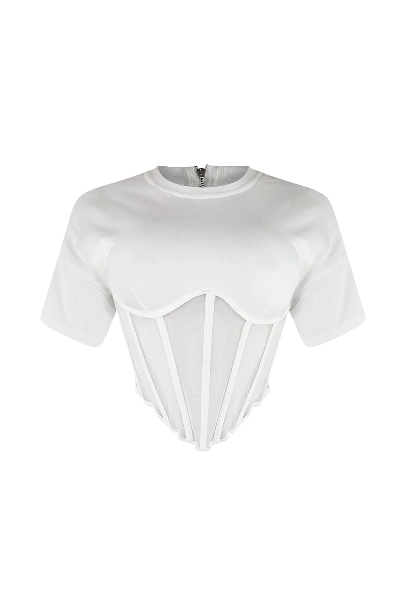 Be My Self Mesh Corset Boned Top