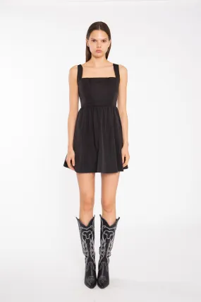 Black Corset Skater Mini-Dress