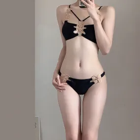 black Swimsuit Set  KF70019