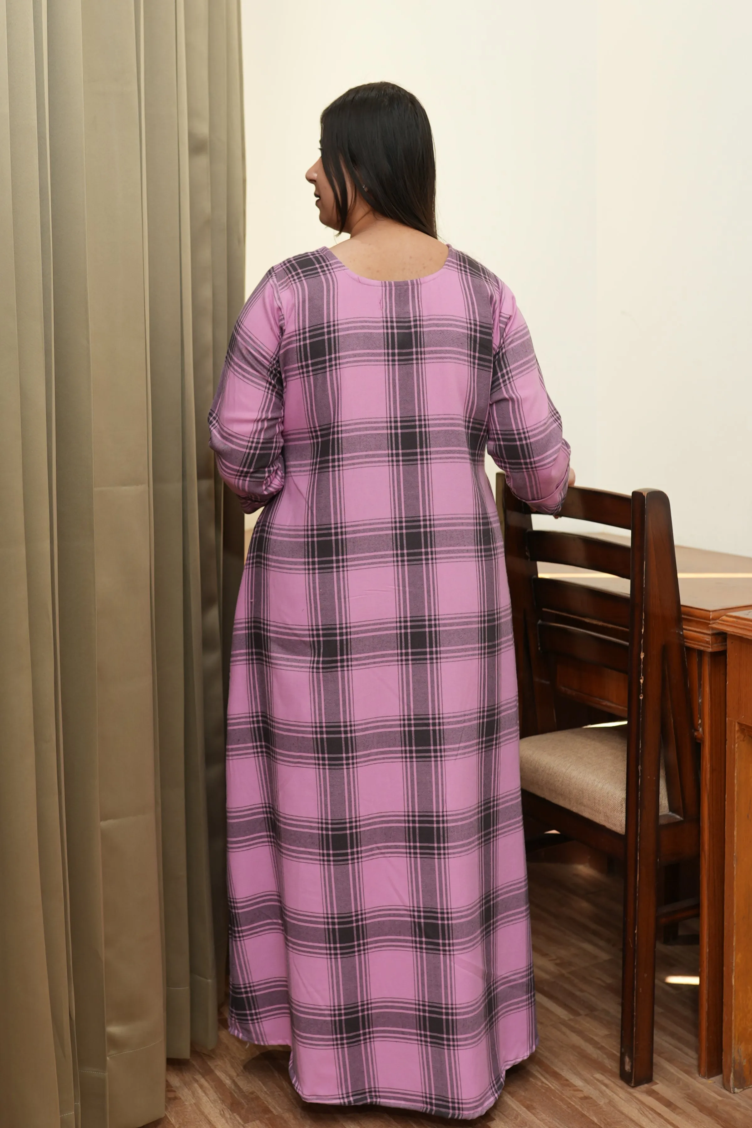 Blush Breeze Woollen Night Gown