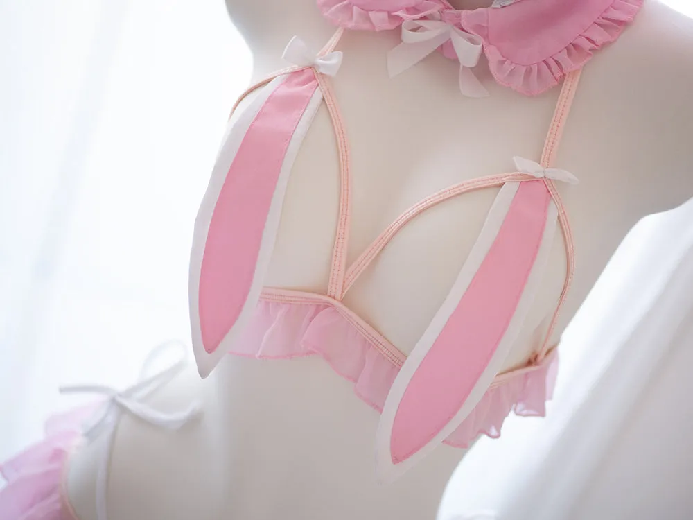 Blush Bunny Ears Lingerie