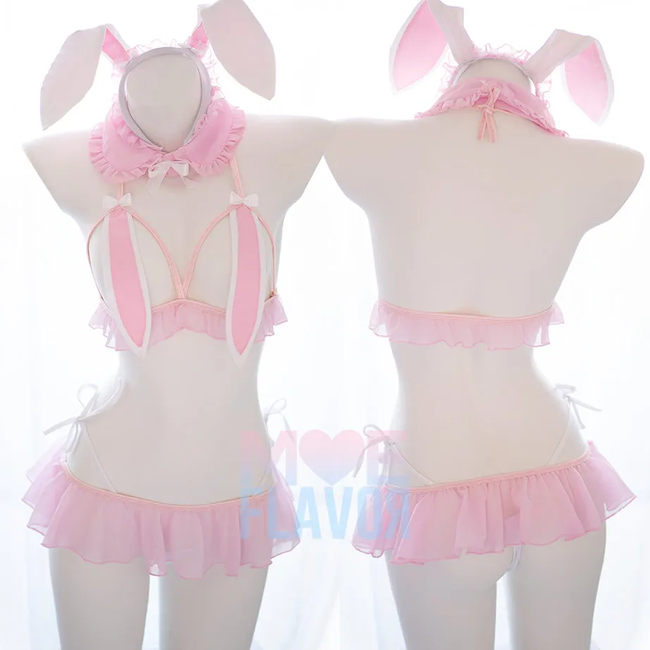 Blush Bunny Ears Lingerie