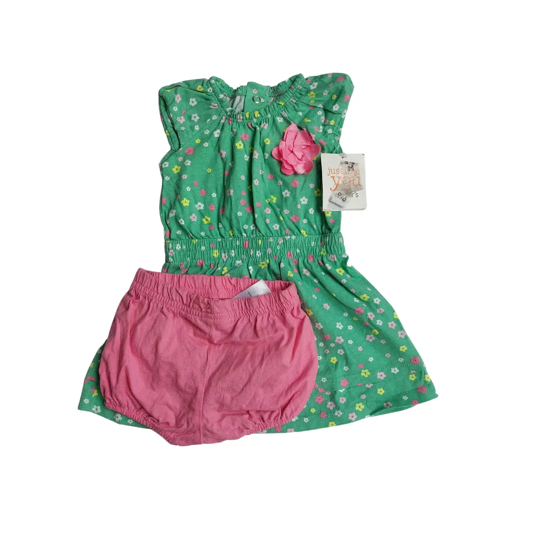 Carter's Green Floral Dress 2 pieces (6-9 months) | Brand New |