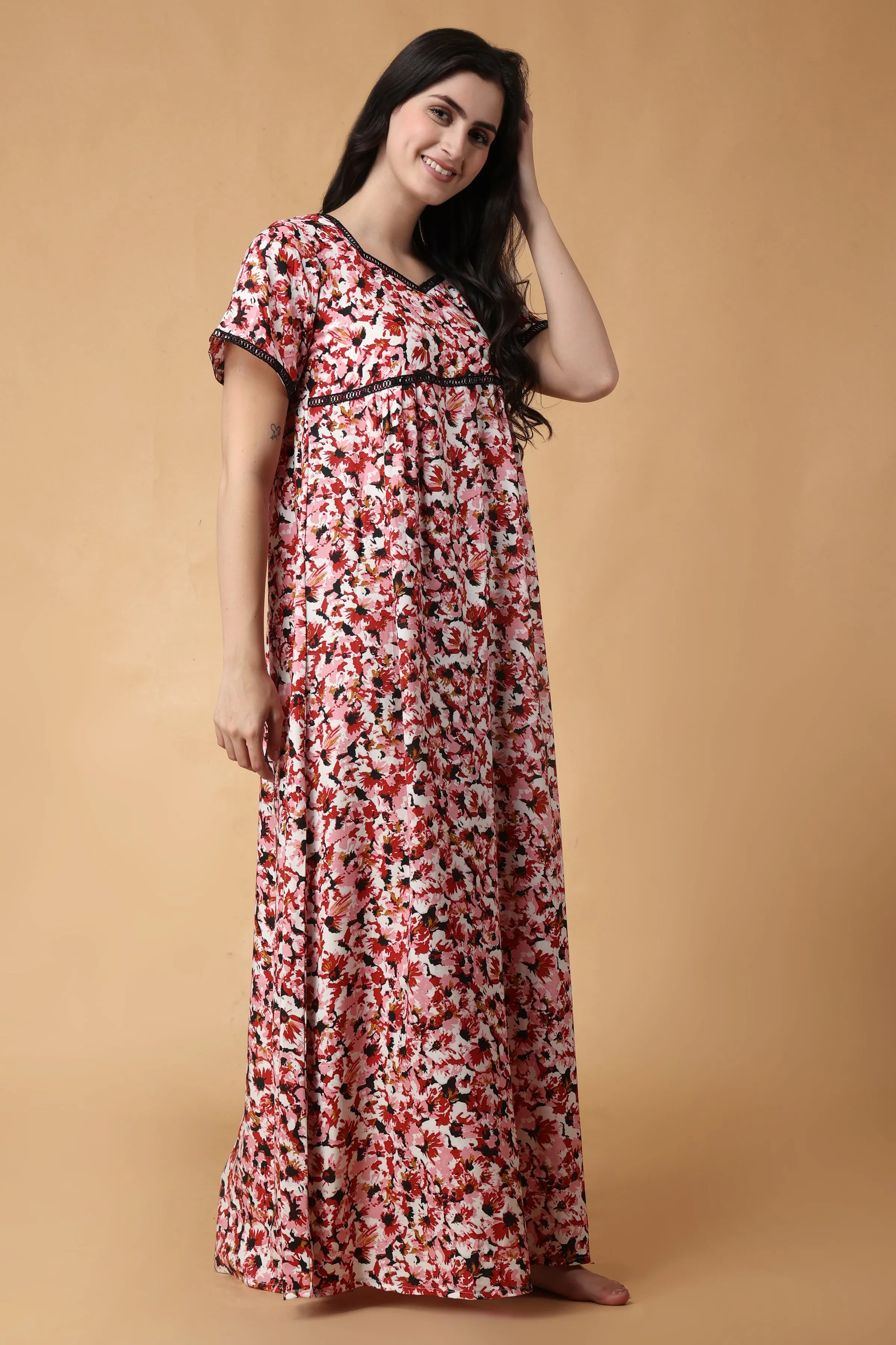 Cherry Blossom Rayon Night Gown