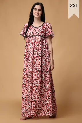 Cherry Blossom Rayon Night Gown