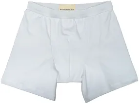 {Clearance Stock} Organic Bamboo Jersey Boxer-Short in White