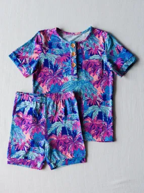 Cloud Short Set Pajamas - Tropical Nights