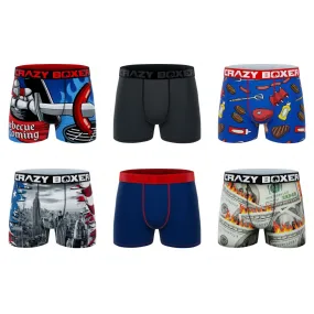 CRAZYBOXER All Star Sausage Men's Boxer Briefs (6 Pack)