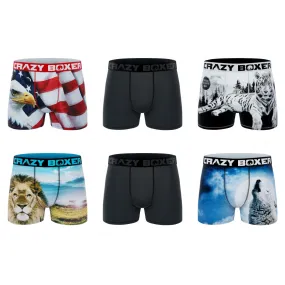 CRAZYBOXER Animals Men's Boxer Briefs (6 Pack)