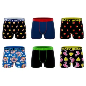 CRAZYBOXER Eat Me Men's Boxer Briefs (6 Pack)