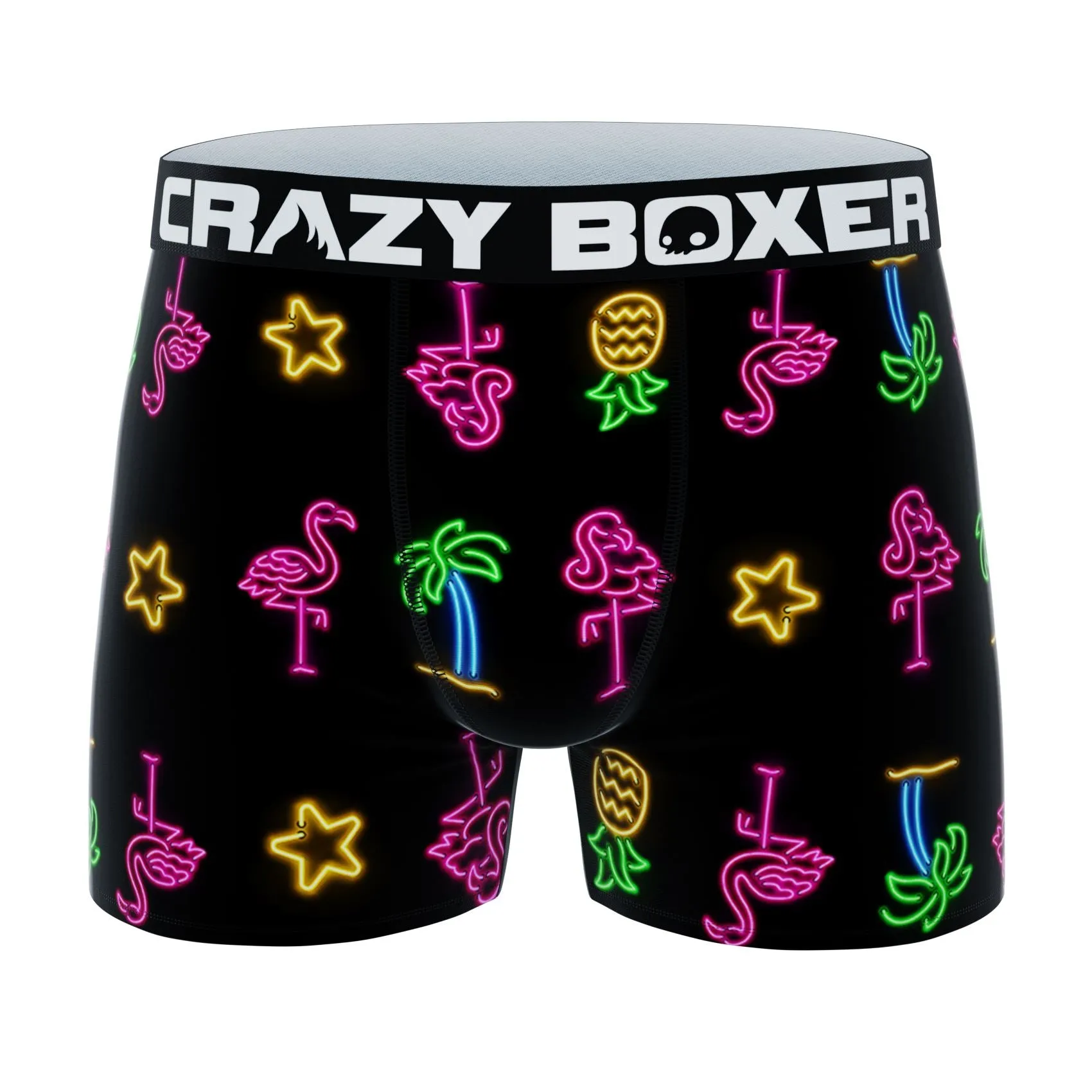 CRAZYBOXER Flamingo Men's Boxer Briefs (6 Pack)