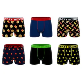 CRAZYBOXER Food Men's Boxer Briefs (6 Pack)