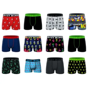 CRAZYBOXER Official Men's Boxer Briefs (12 Pack)