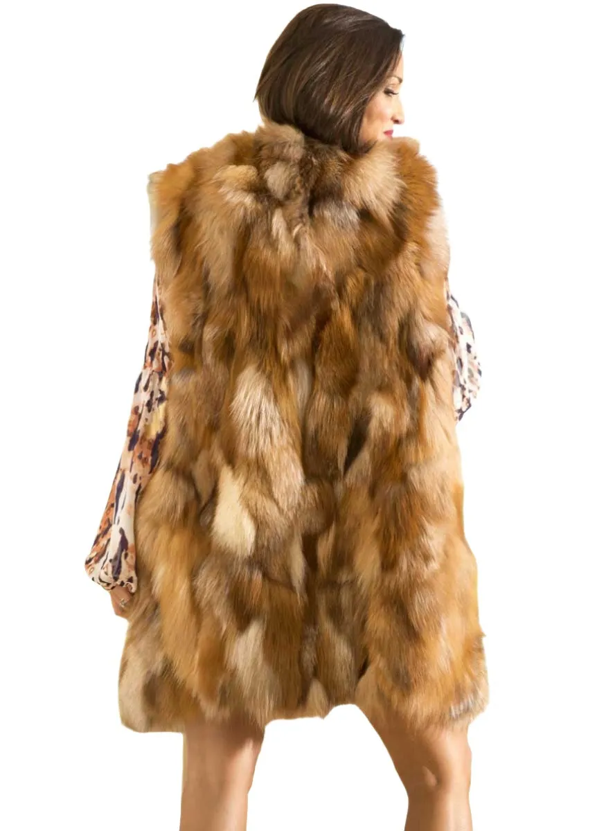 Crystal Fox Fur Vest