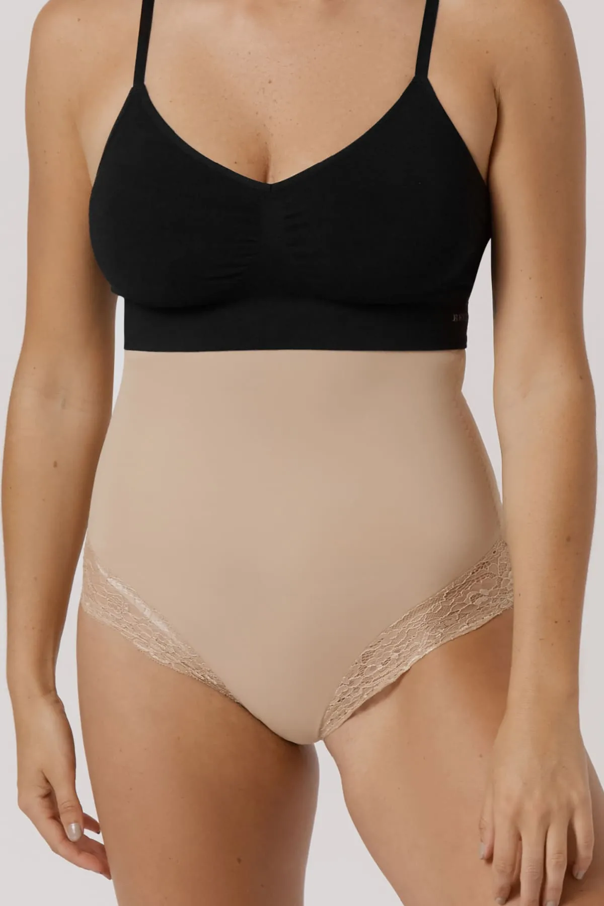 Curve Control Ultimate Shapewear Panty with Lace - No Returns