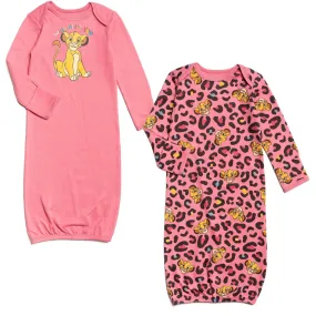 Disney Lion King Simba 2 Pack Long Sleeve Swaddle Sleeper Gown