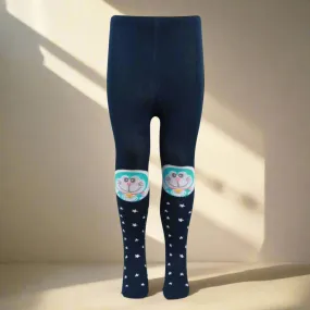 Doraemon Printed Knitted Tights For Baby Girls & Baby Boys - Airforce