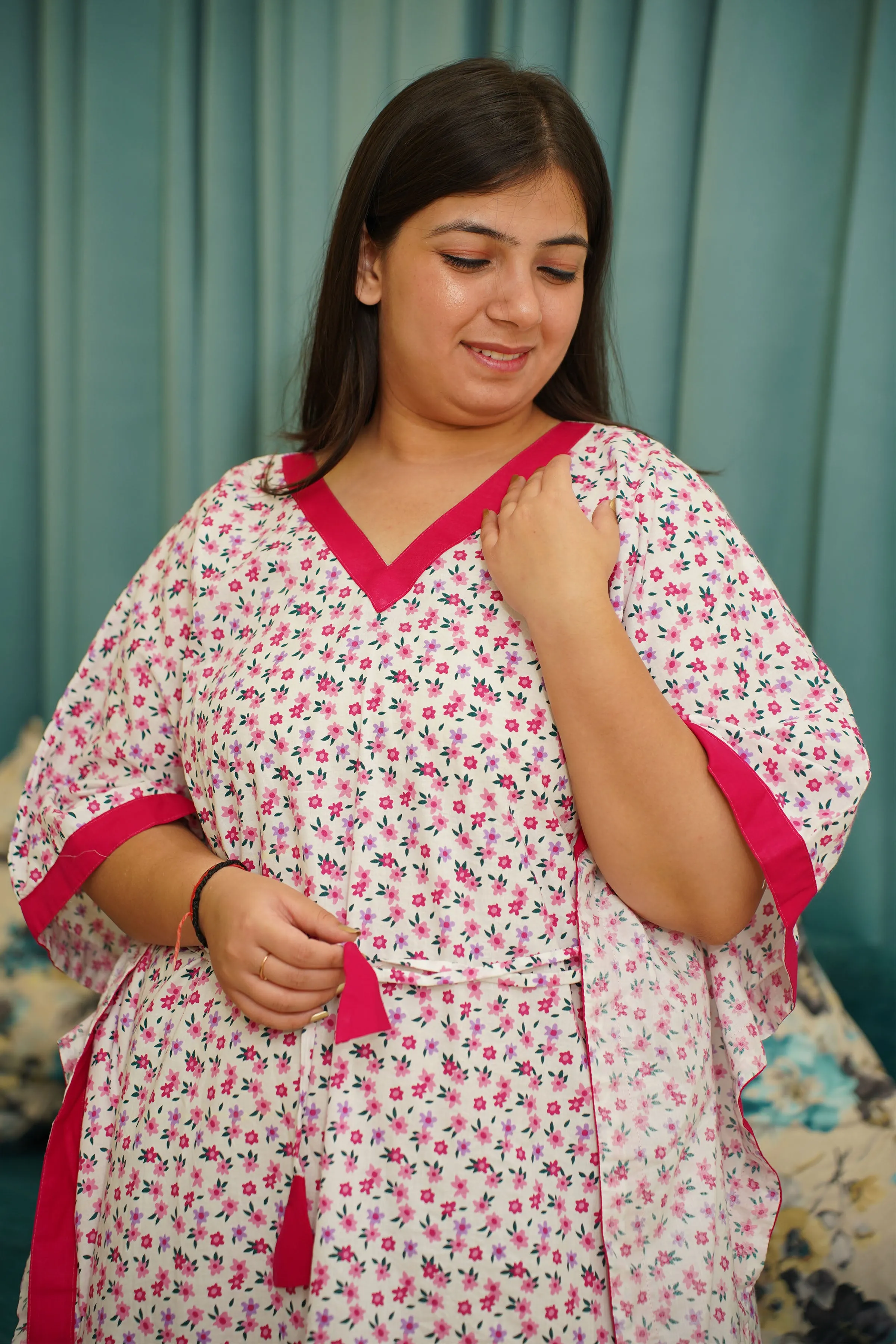 Floral Delight Kaftan Night Gown