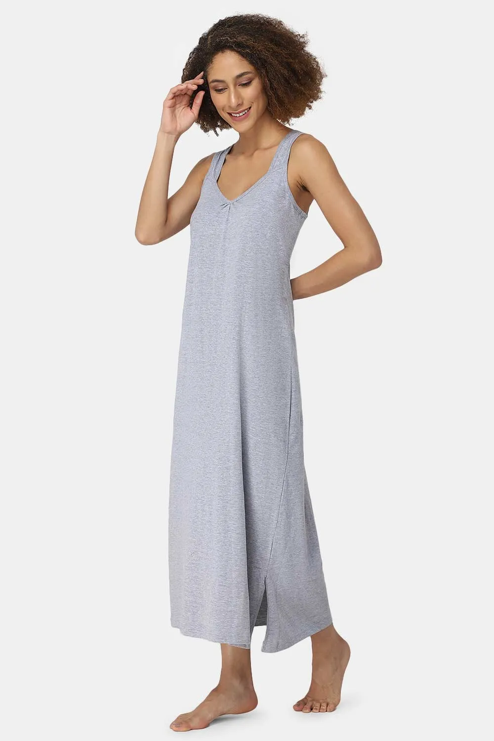 Full-Length Sleeveless Intimacy Full Night Slip - Nightwear