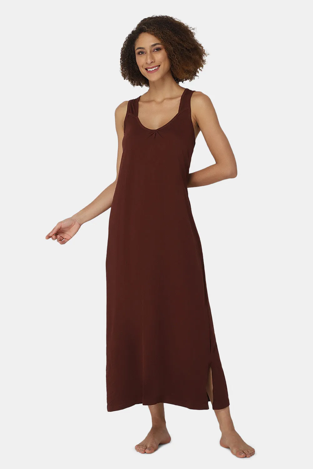 Full-Length Sleeveless Intimacy Full Night Slip - Nightwear