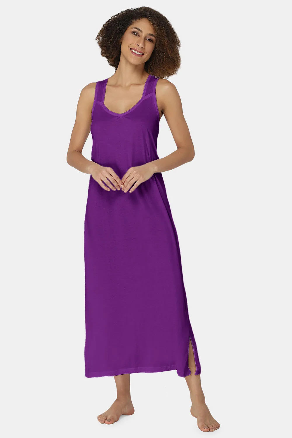 Full-Length Sleeveless Intimacy Full Night Slip - Nightwear