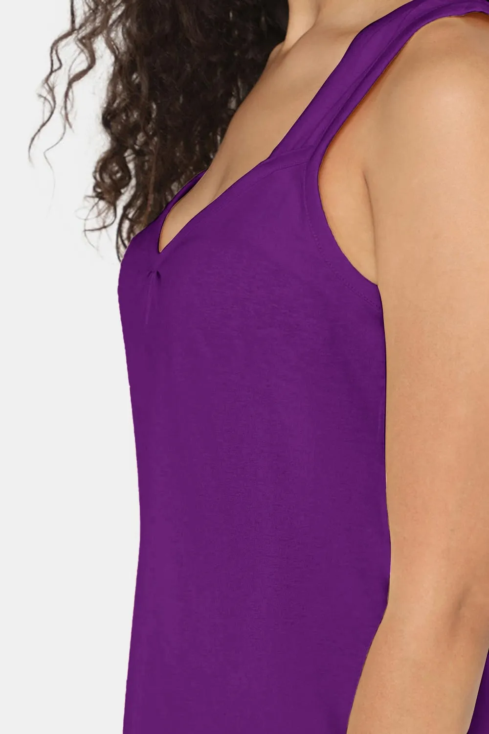 Intimacy Full Coverage Cotton 3/4th Night Slip - Nightwear