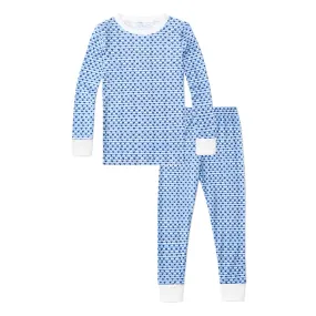 Joy Street Kids Sailor Hearts Pajamas in Chatham Blue