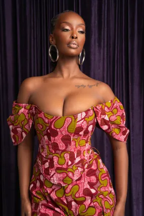 OGE African Print Corset Top