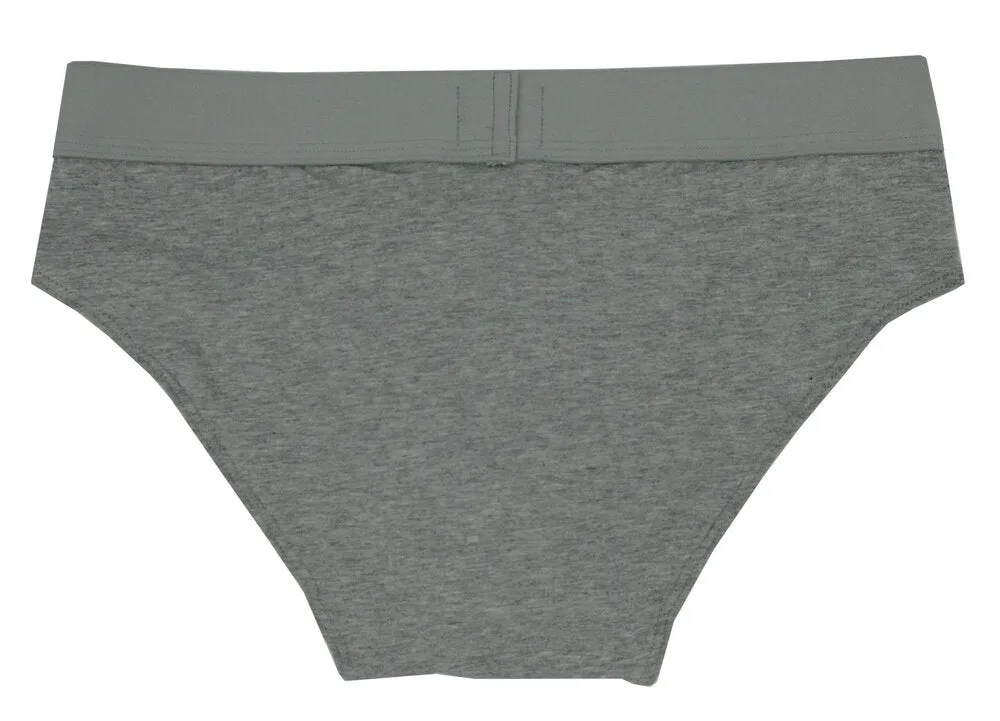 Organic cotton/ bamboo jersey brief in grey