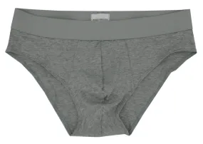 Organic cotton/ bamboo jersey brief in grey