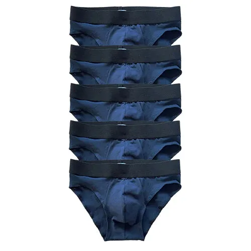 Organic Cotton Jersey Brief in Navy