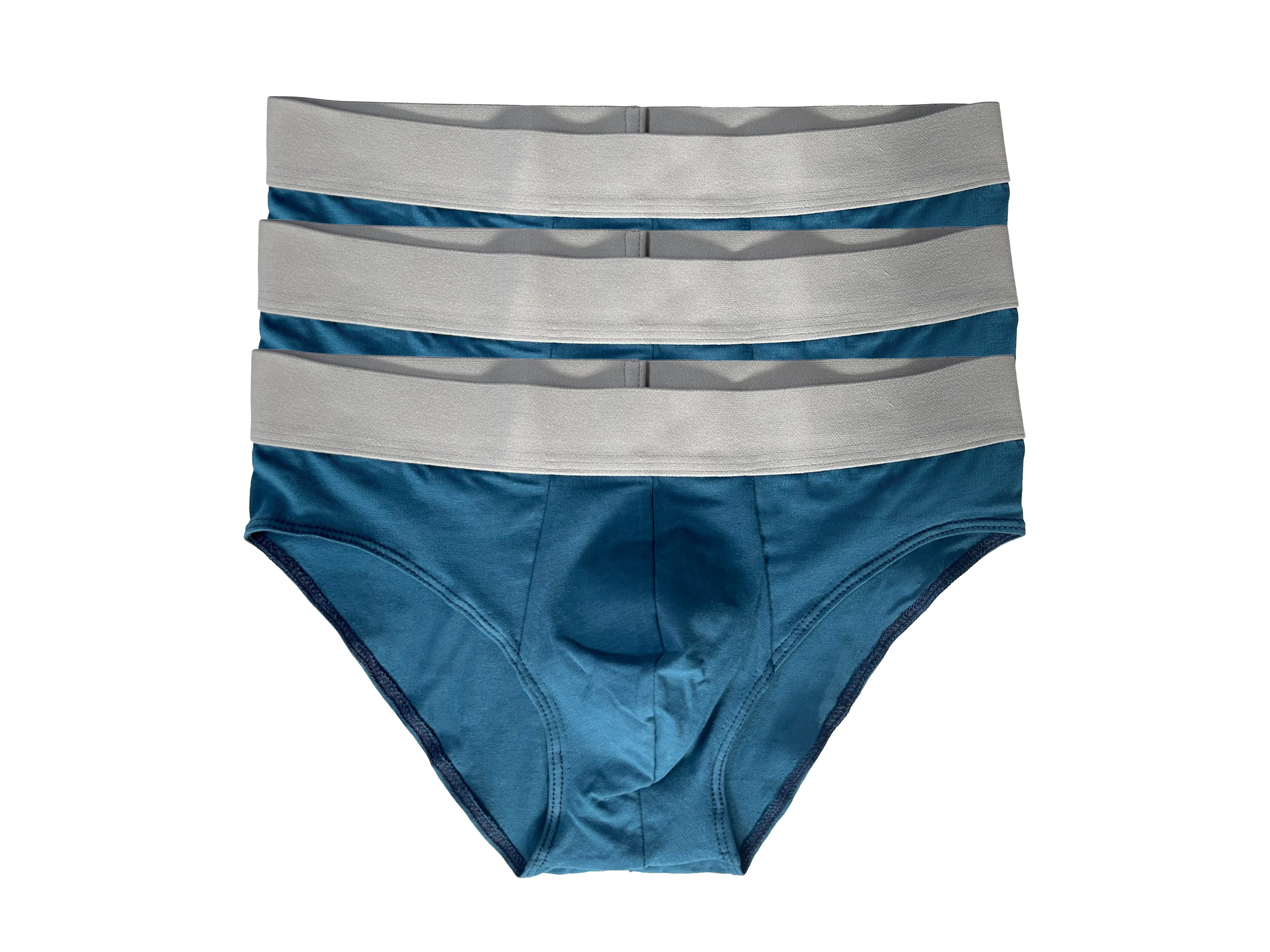 Organic Cotton Jersey Brief in Teal Blue