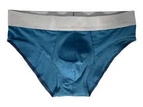 Organic Cotton Jersey Brief in Teal Blue