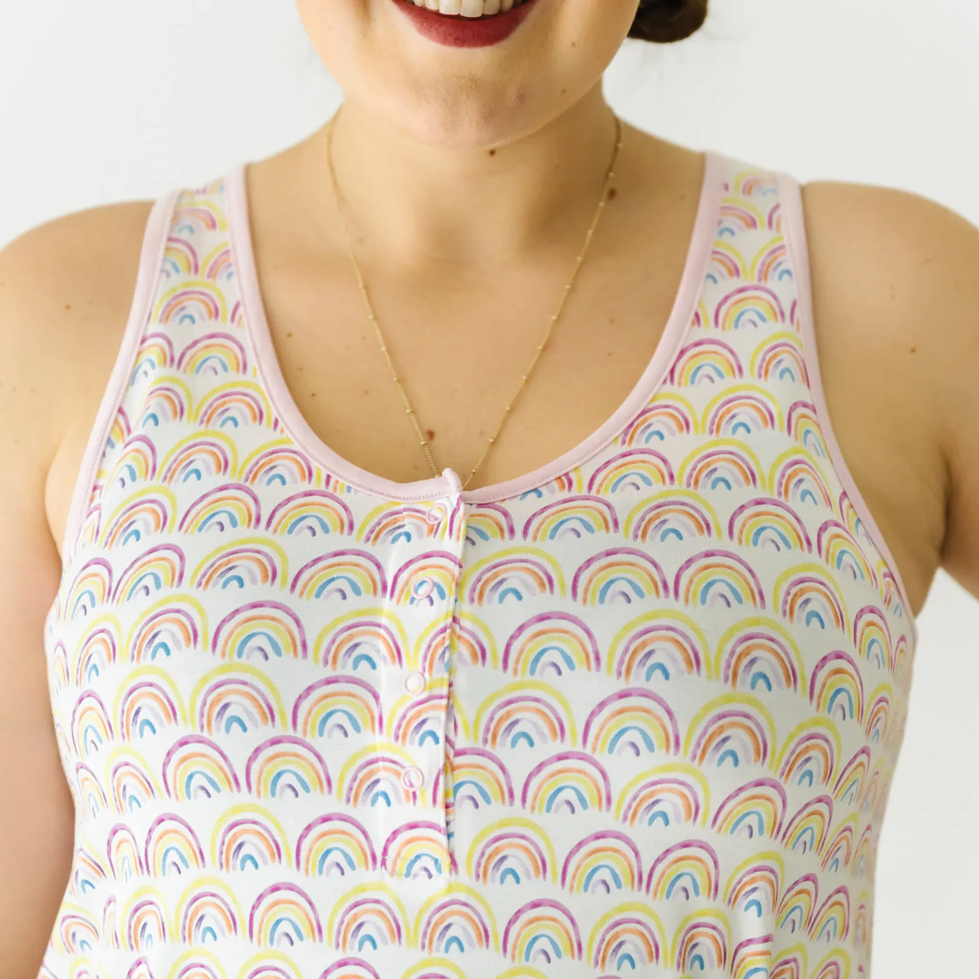 Pastel Rainbows Women's Tank Nightgown